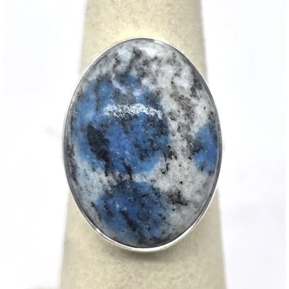 Genuine K2 Jasper Oval Ring Size 6.5 Sterling Silver 925 Handmade Southwest NWT - Picture 3 of 10